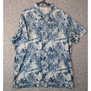 Puma Men's XL Carlsbad California Golf Polo Shirt Floral Striped Stretch